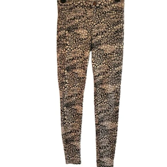 Hue Jeans Pull On Animal Neutral Beige Combo Snake Print Legging Jeans. Sz: S - Picture 6 of 11